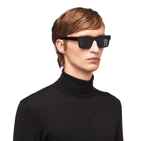 prada spr19z 55 17|Prada PR 19ZS 1AB5S0 55 Black Sunglasses .